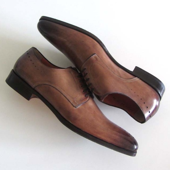 new SANTONI Fatte A Mano antiqued shoes 10 F/11 US main image 4
